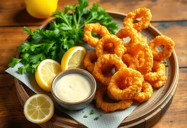 Calamari Fritti mit Zitronen-Aioli