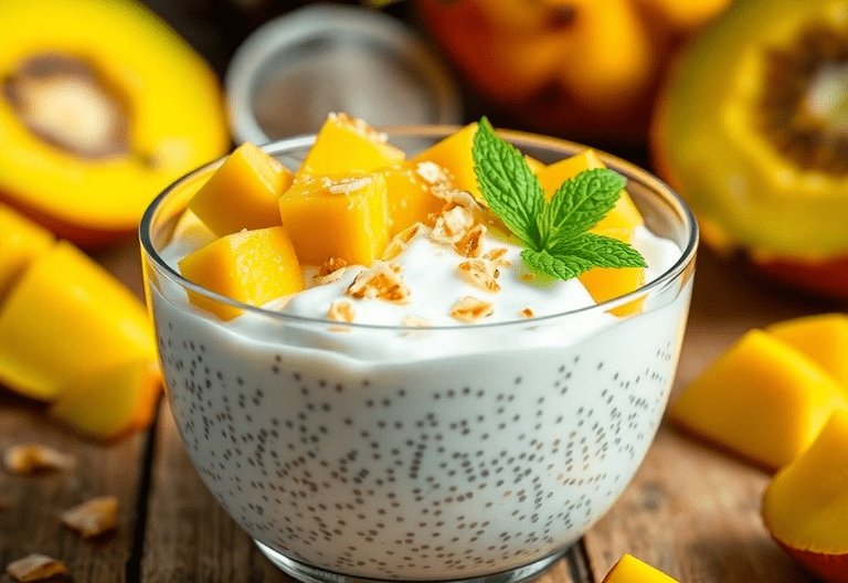 glutenfreier Chia-Kokos-Pudding