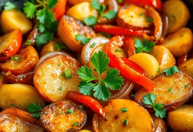 einfache Bratkartoffeln mit Paprika