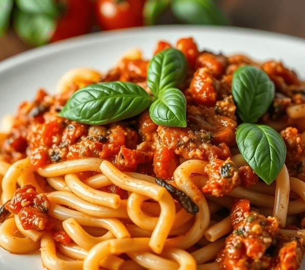 Maccheroni al Pesto Rosso