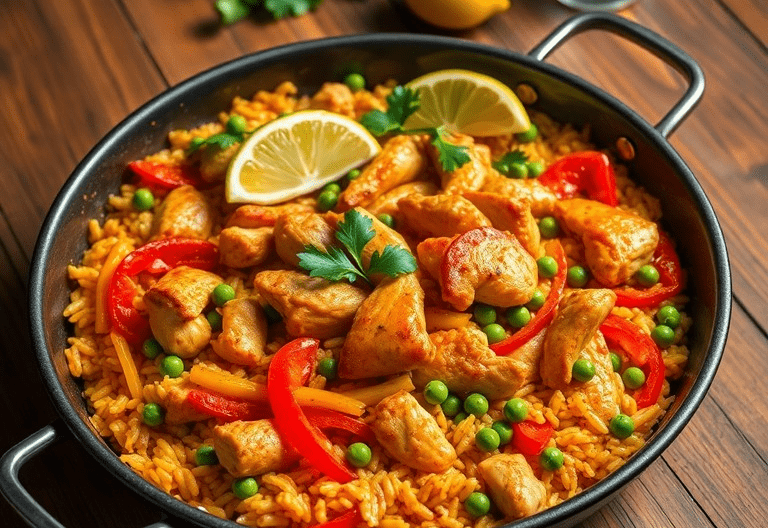 Spanische Hähnchen-Reis-Paella