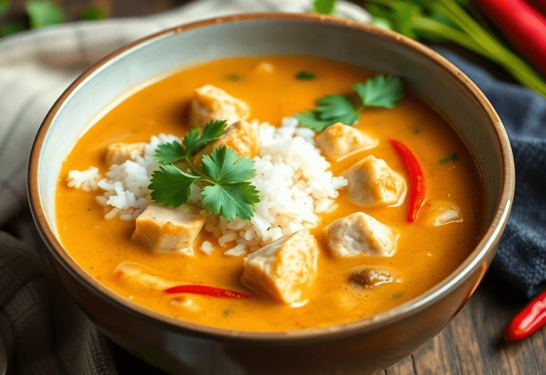 glutenfreie Thai Kokos Hühnersuppe